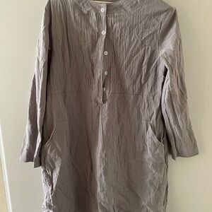 Gray long sleeve dress